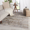 Denman Abstract Rug in Gray & Gold