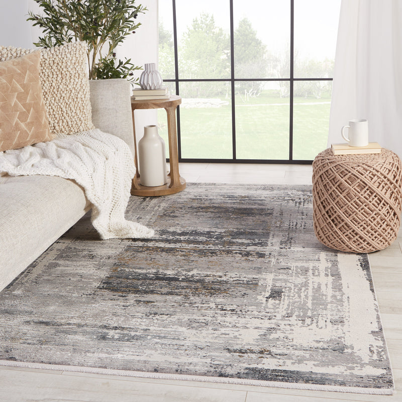 Rialto Abstract Grey & White Rug by Jaipur Living
