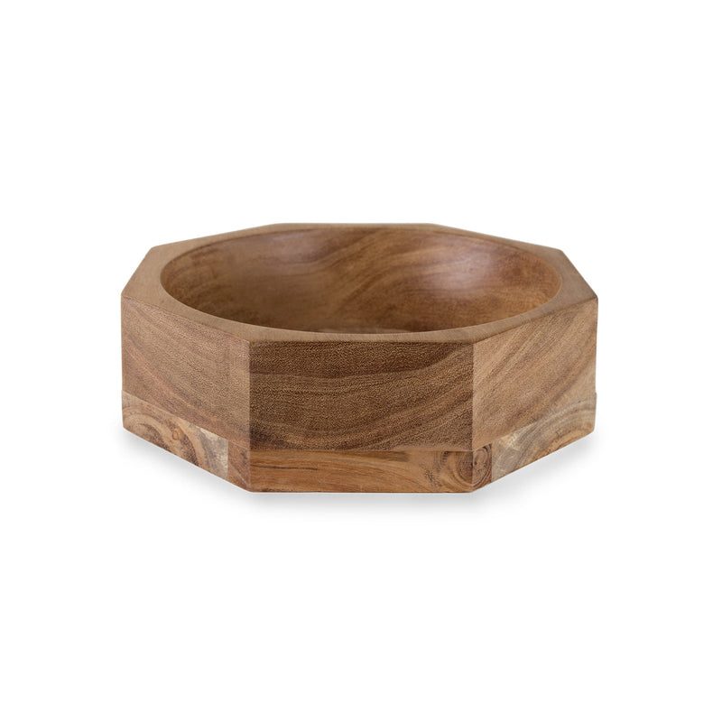 acacia wood modernist octagonal bowl in various sizes design by sir madam 3