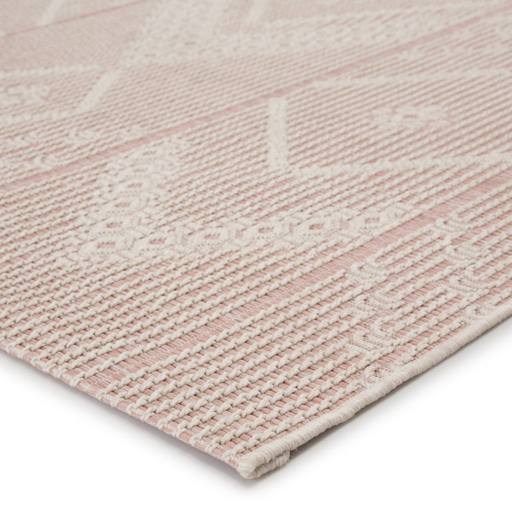 Shiloh Indoor/ Outdoor Tribal Light Pink/ Cream Rug by Jaipur Living