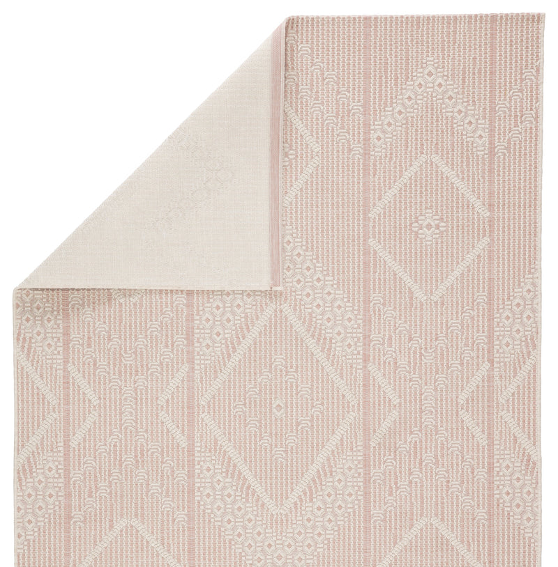 Shiloh Indoor/ Outdoor Tribal Light Pink/ Cream Rug by Jaipur Living