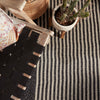 Strand Indoor/Outdoor Striped Dark Grey & Beige Rug by Jaipur Living