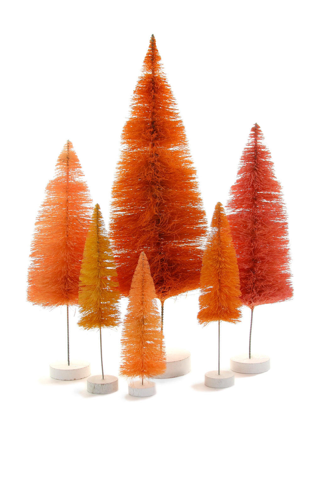 rainbow trees set of 6 in various colors 1