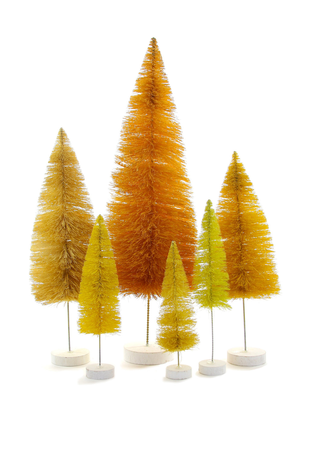 rainbow trees set of 6 in various colors 2