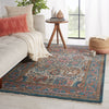 romilly oriental teal rust area rug by jaipur living 5