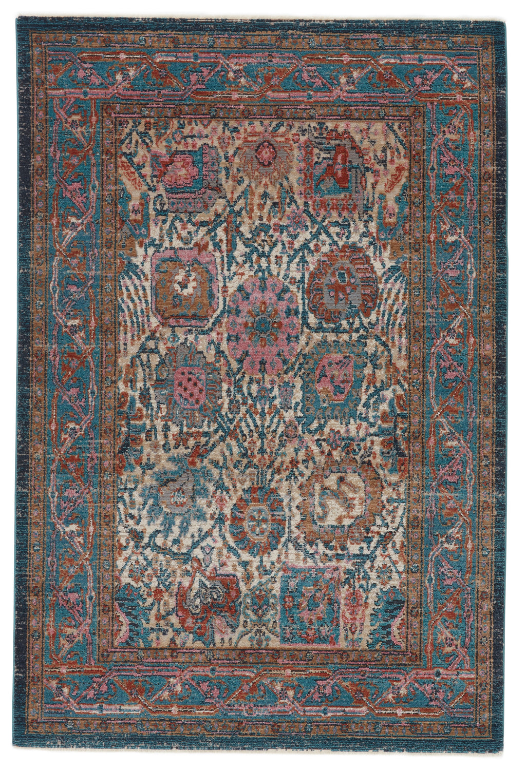 romilly oriental teal rust area rug by jaipur living 1