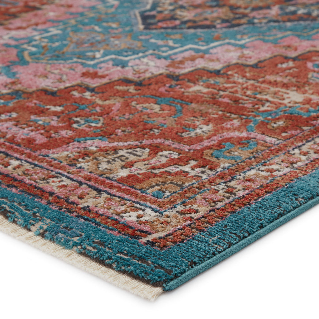 marielle medallion rust teal area rug by jaipur living 2