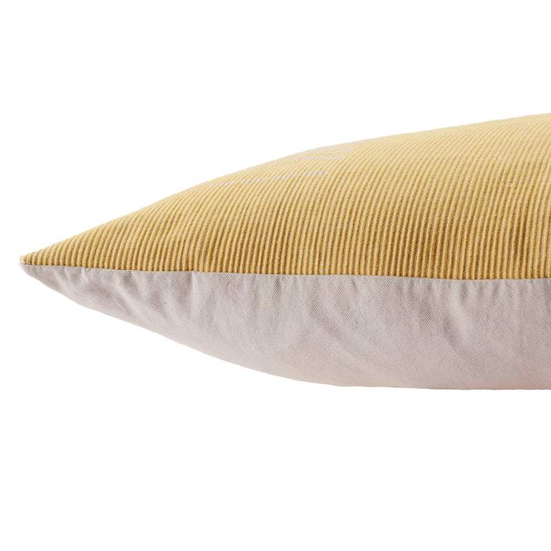 Navida Parvati Down Yellow & Light Taupe Pillow 3