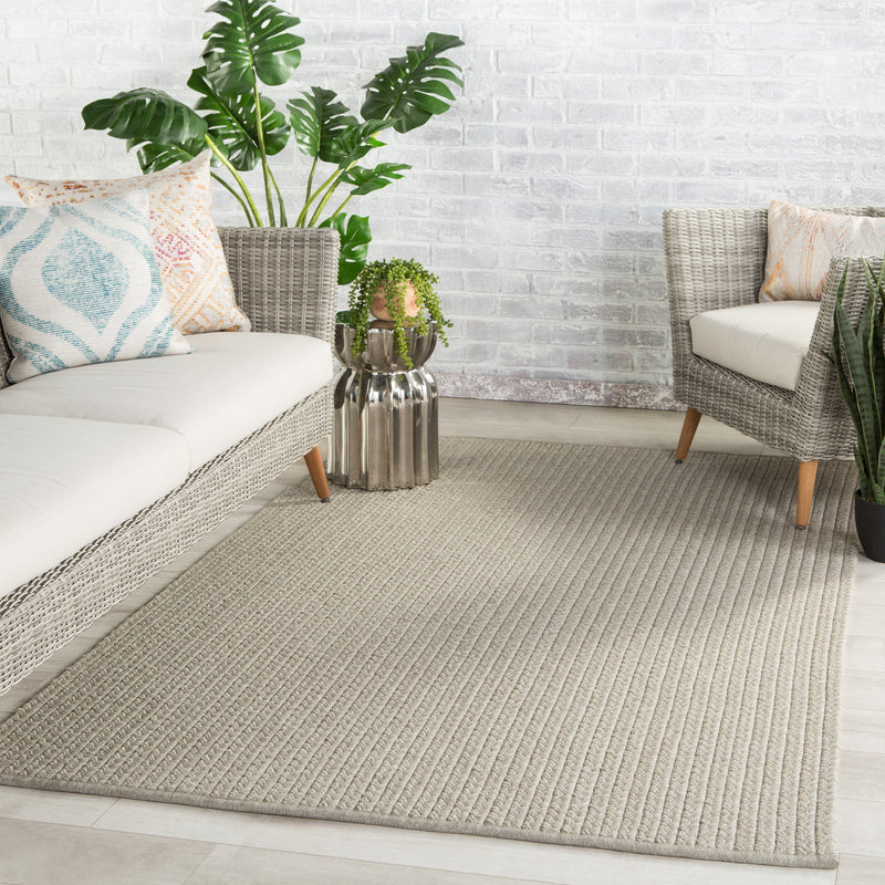 Iver Indoor/ Outdoor Solid Light Gray Rug by Jaipur Living