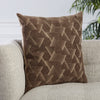 Jacques Geometric Pillow in Dark Taupe by Jaipur Living