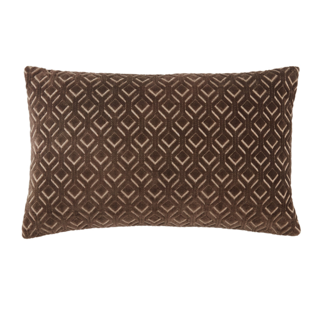 Colinet Trellis Pillow in Dark Taupe by Jaipur Living