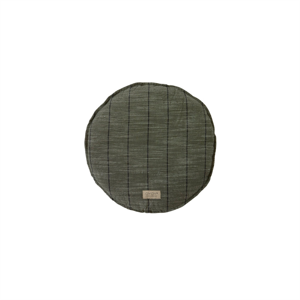 outdoor kyoto cushion round olive 1
