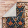chambery floral rug in dark blue lily white design by jaipur 3