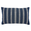 Pampas Papyrus Indoor/Outdoor Blue & Ivory Pillow 1