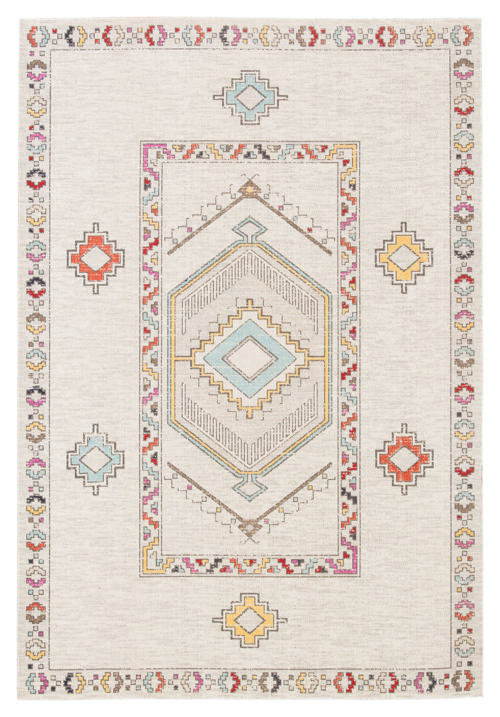 tov indoor outdoor medallion ivory multicolor rug design by jaipur 1
