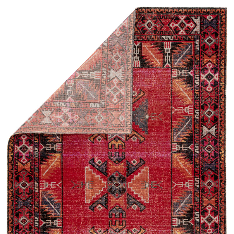 paloma indoor outdoor tribal red black rug design by jaipur 3