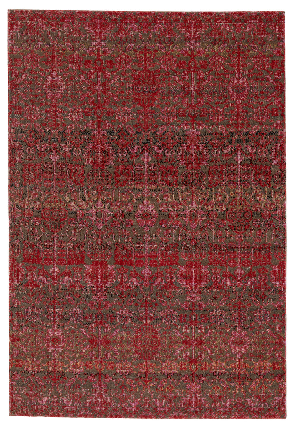 Bodega Indoor/Outdoor Trellis Rug in Red & Taupe by Jaipur Living