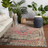 Cicero Indoor/Outdoor Medallion Rug in Pink & Taupe by Jaipur Living