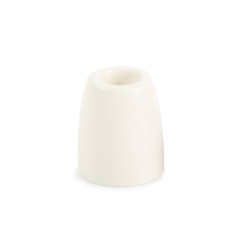 petite ceramic taper holder in matte white 3