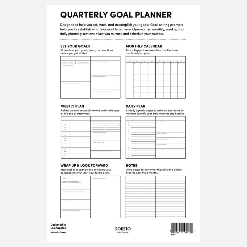 quarterly goal planner in yellow 2