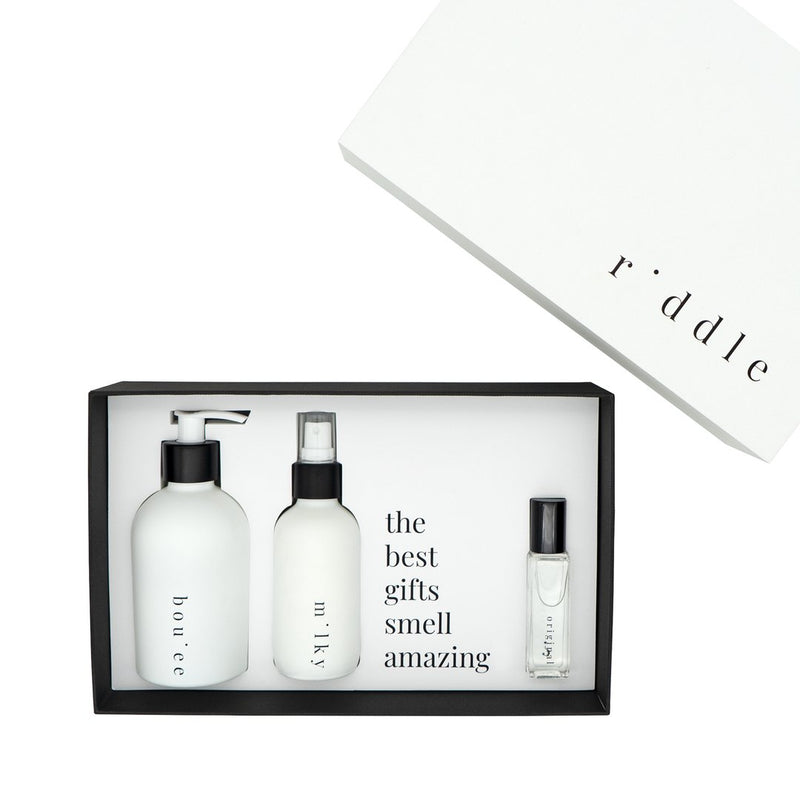 the layering gift set in various scents by riddle oil 3
