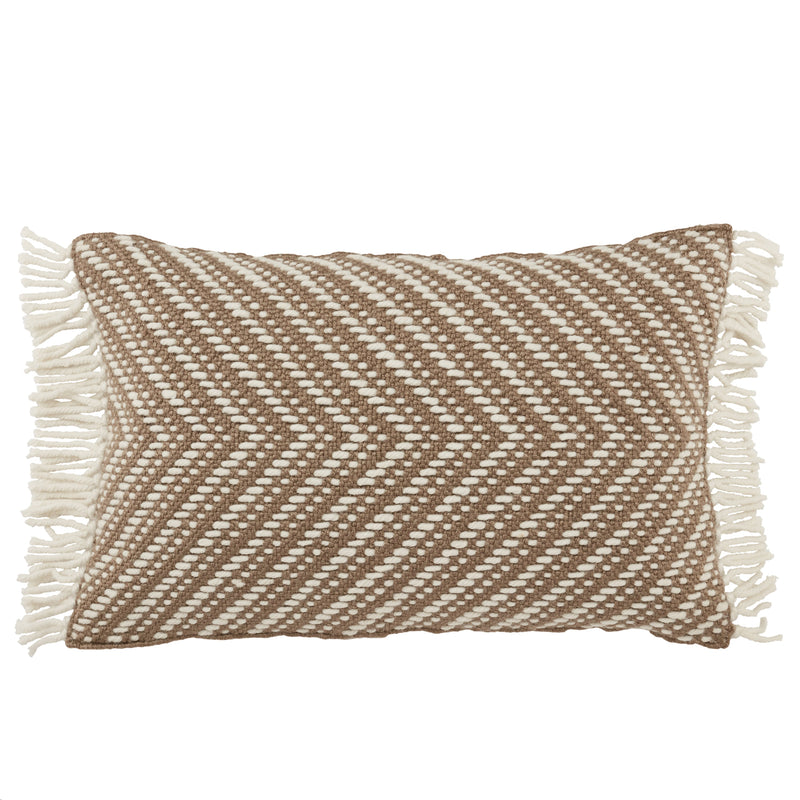 Settia Odessa Indoor/Outdoor Taupe & Ivory Pillow 1