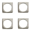 Set of 4 Modernist Napkin Rings in Silver Plated Brass design by Sir/Madam