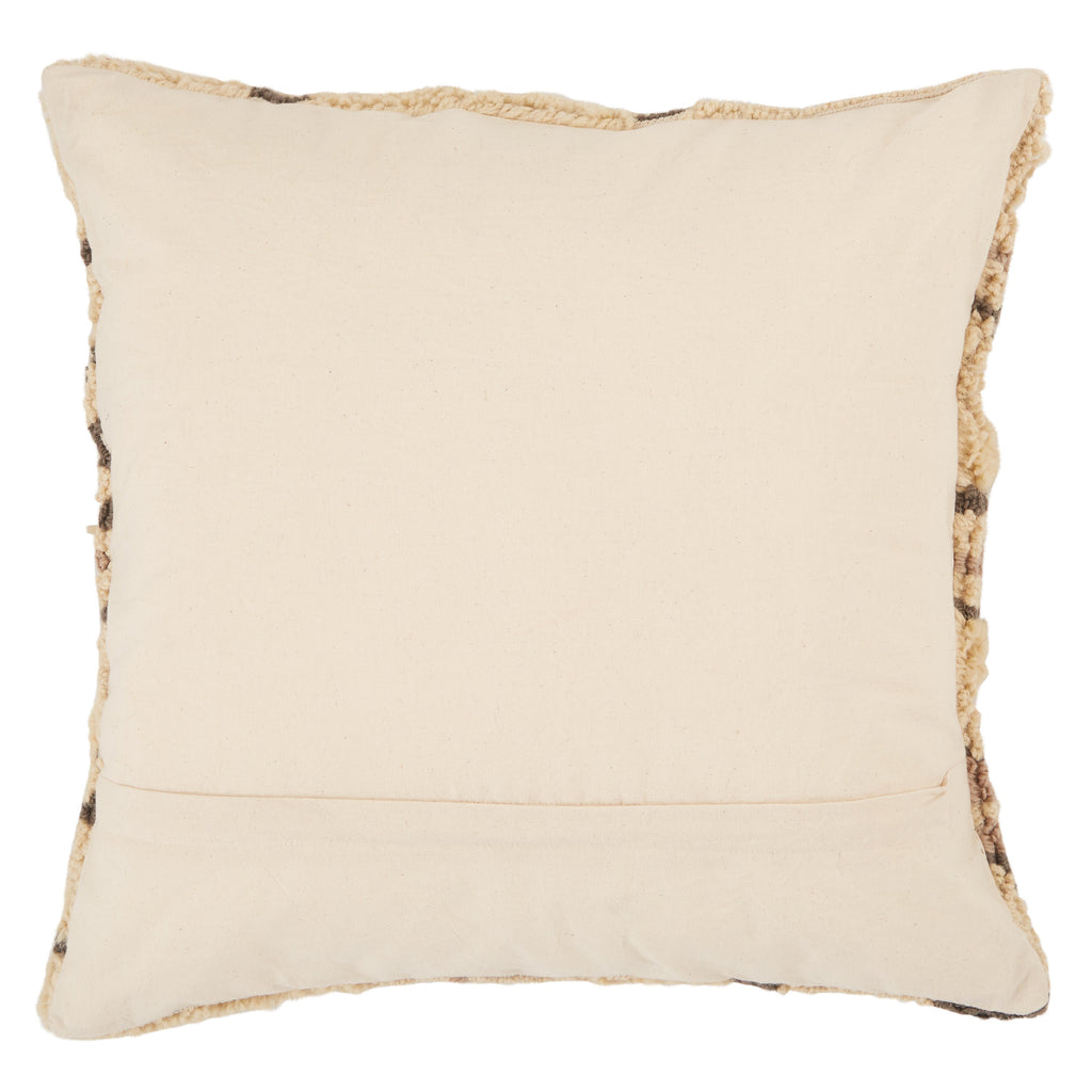 Sidda Tribal Pillow in Cream & Dark Gray