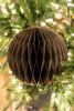 wish paper decorative ball ornament taupe with rose gold glitter edges extra large 5