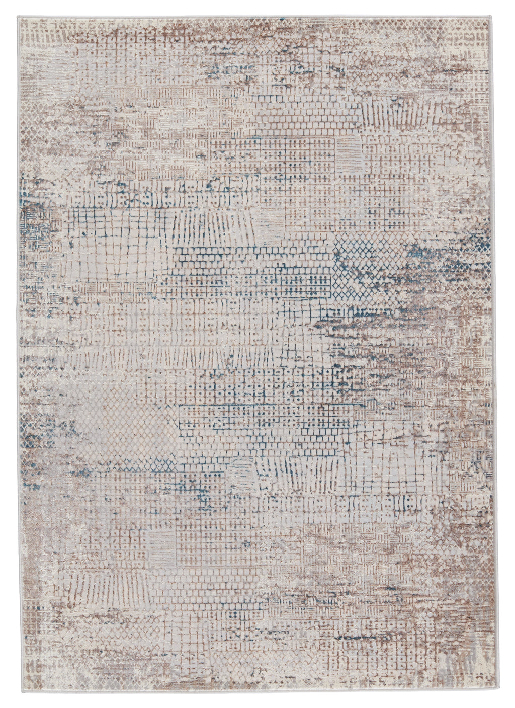 Tolsten Abstract Ivory & Blue Rug by Jaipur Living