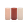 Fancy Pillar Candles in Various Colors