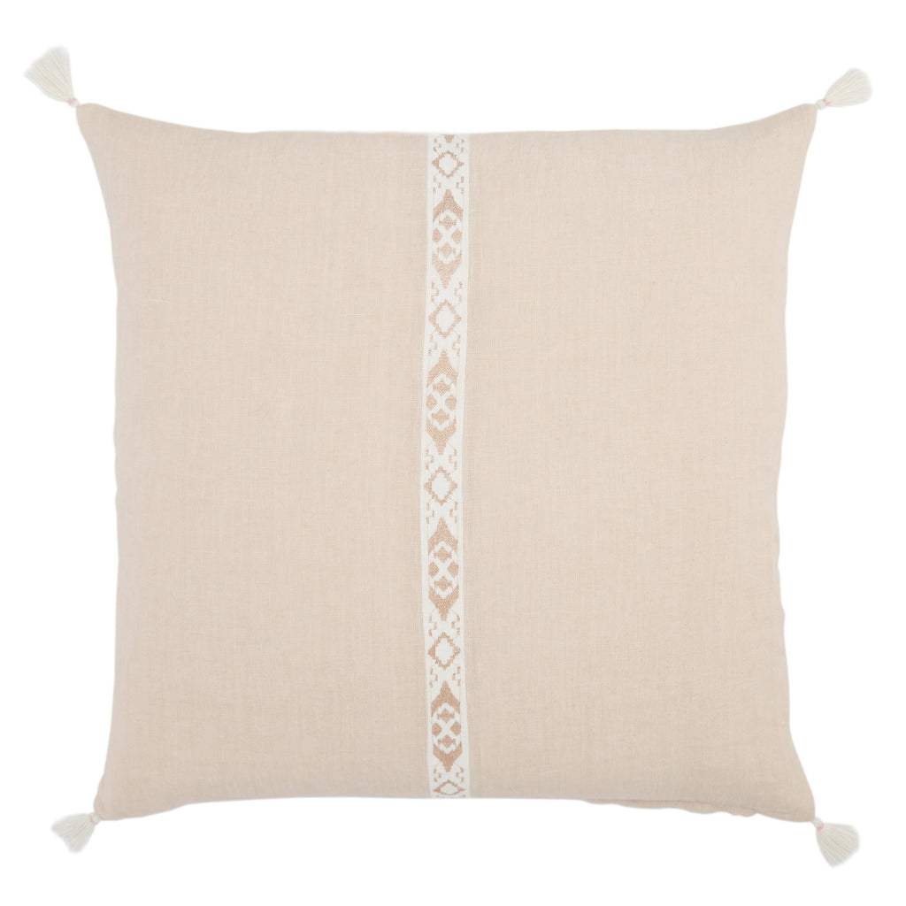 Joya Tribal Pillow in Blush & Ivory by Jaipur Living