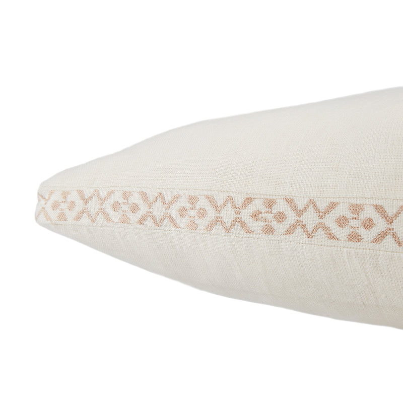 Seti Border Pillow in Ivory & Blush by Jaipur Living