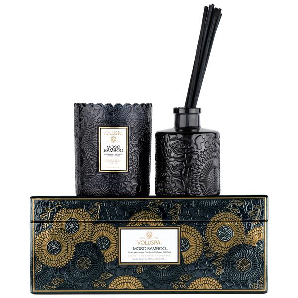 moso bamboo candle diffuser gift set 1