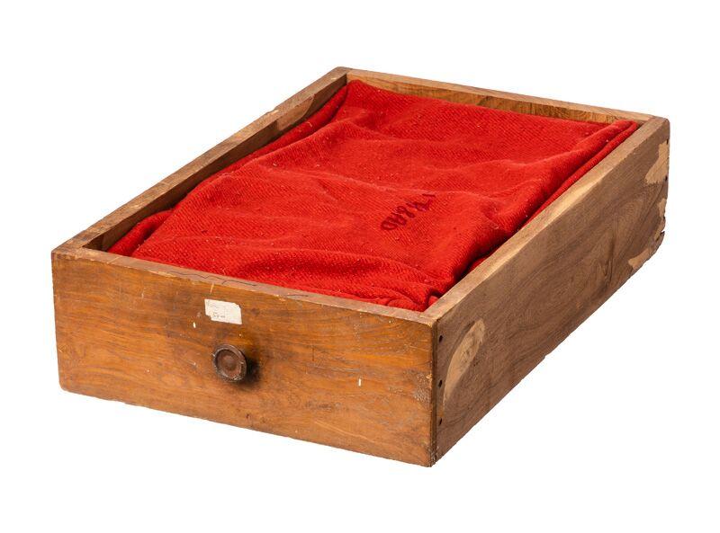 vintage drawer pet bed red design by puebco 1