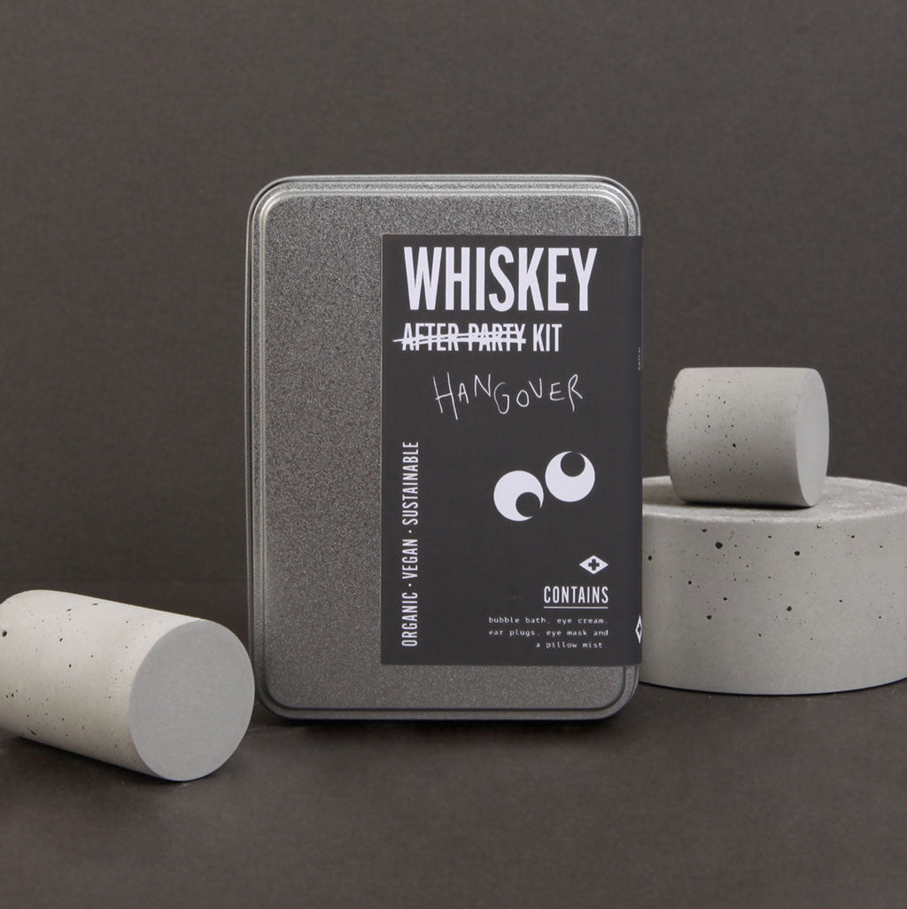 whiskey hangover recovery kit design by mens society 2