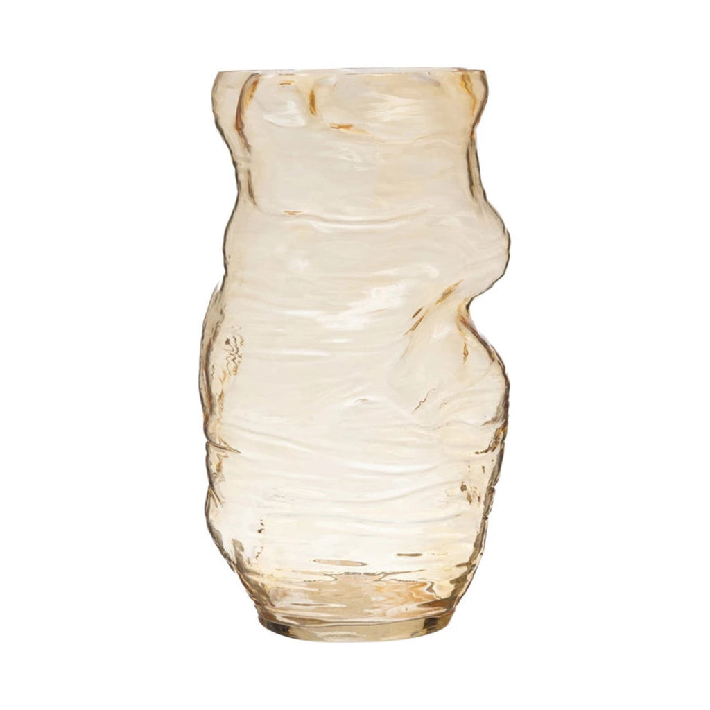 amber organic shaped vase 1