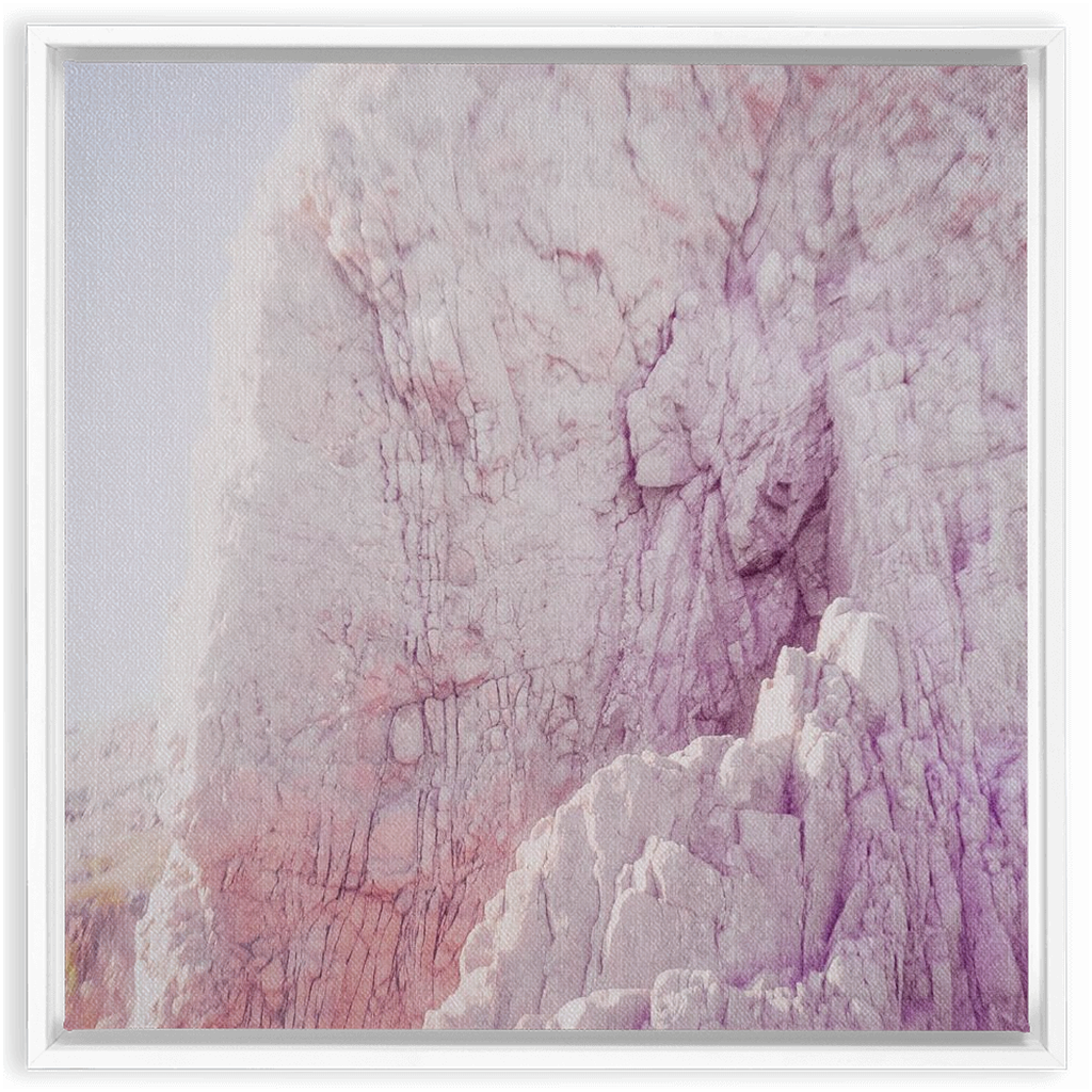 White Cliff Framed Canvas
