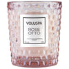 Classic Textured Glass Candle in Rose Otto design by Voluspa