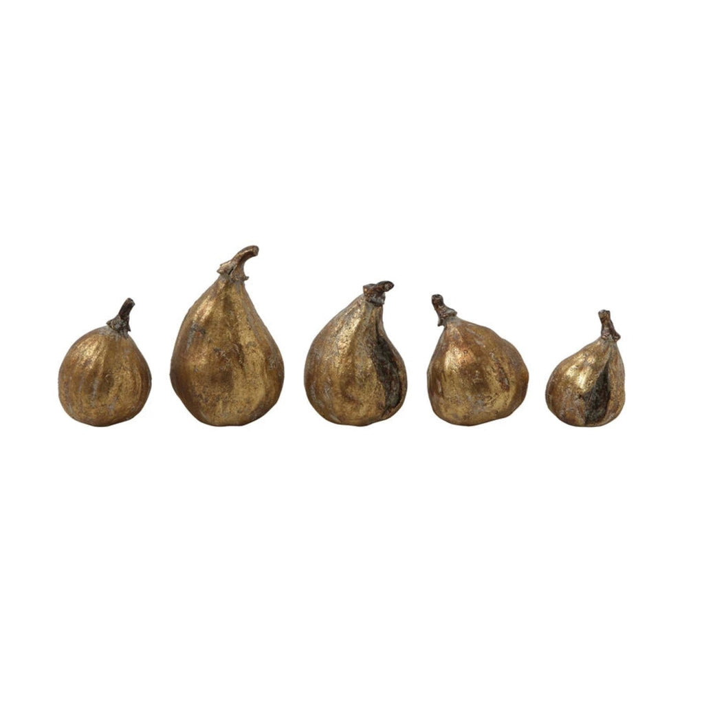 resin figs with antique finish set of 5 1