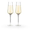 angled crystal champagne flutes 2