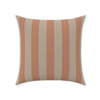 Peach Stripe Throw Pillow