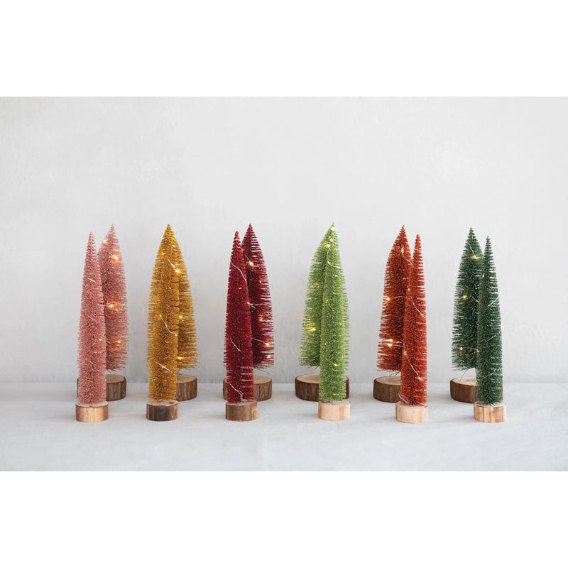 plastic bottle brush trees set of 6 4