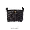 wooden basket black rectangle design by puebco 3