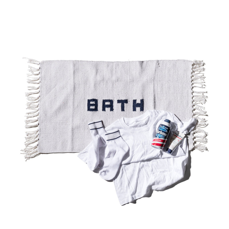 Handloomed Recycle Yarn Bath Mat By Puebco 110929 1