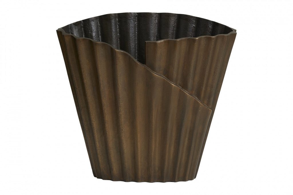 nevis pleated metal vase by ladron dk 1