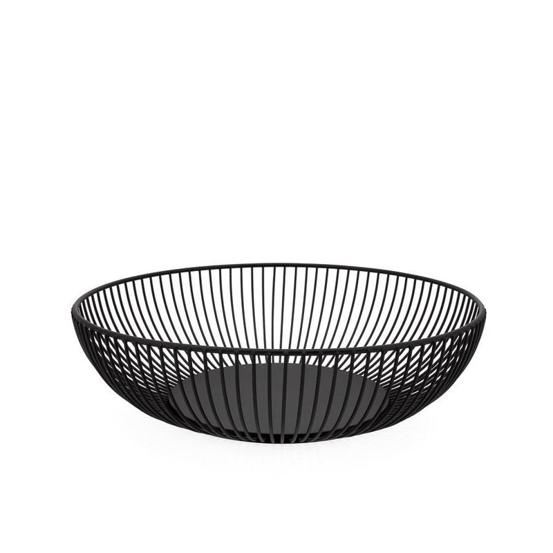 Linear Rib Black Metal Bowl