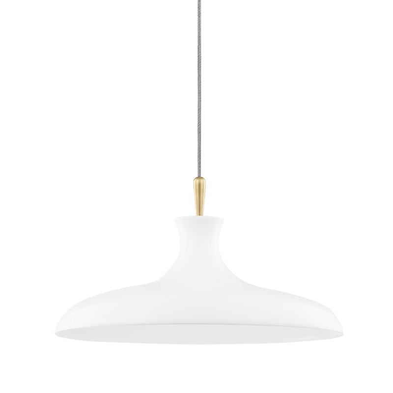cassidy 1 light large pendant by mitzi h421701l agb wh 2