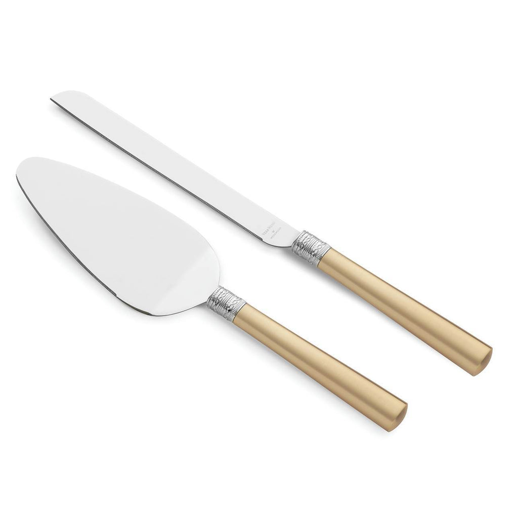 With Love Gold Cake Knife & Server by Vera Wang