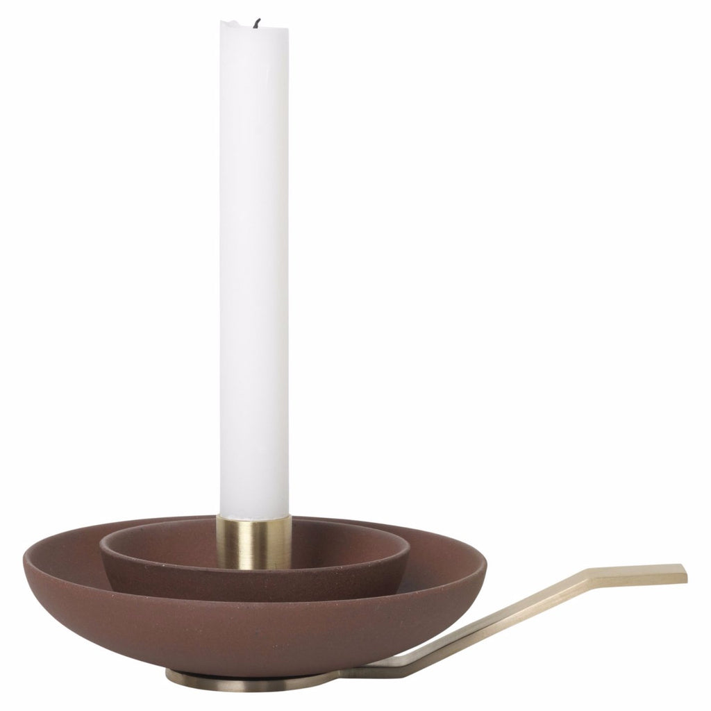Around Candle Holder in Rust by Ferm Living